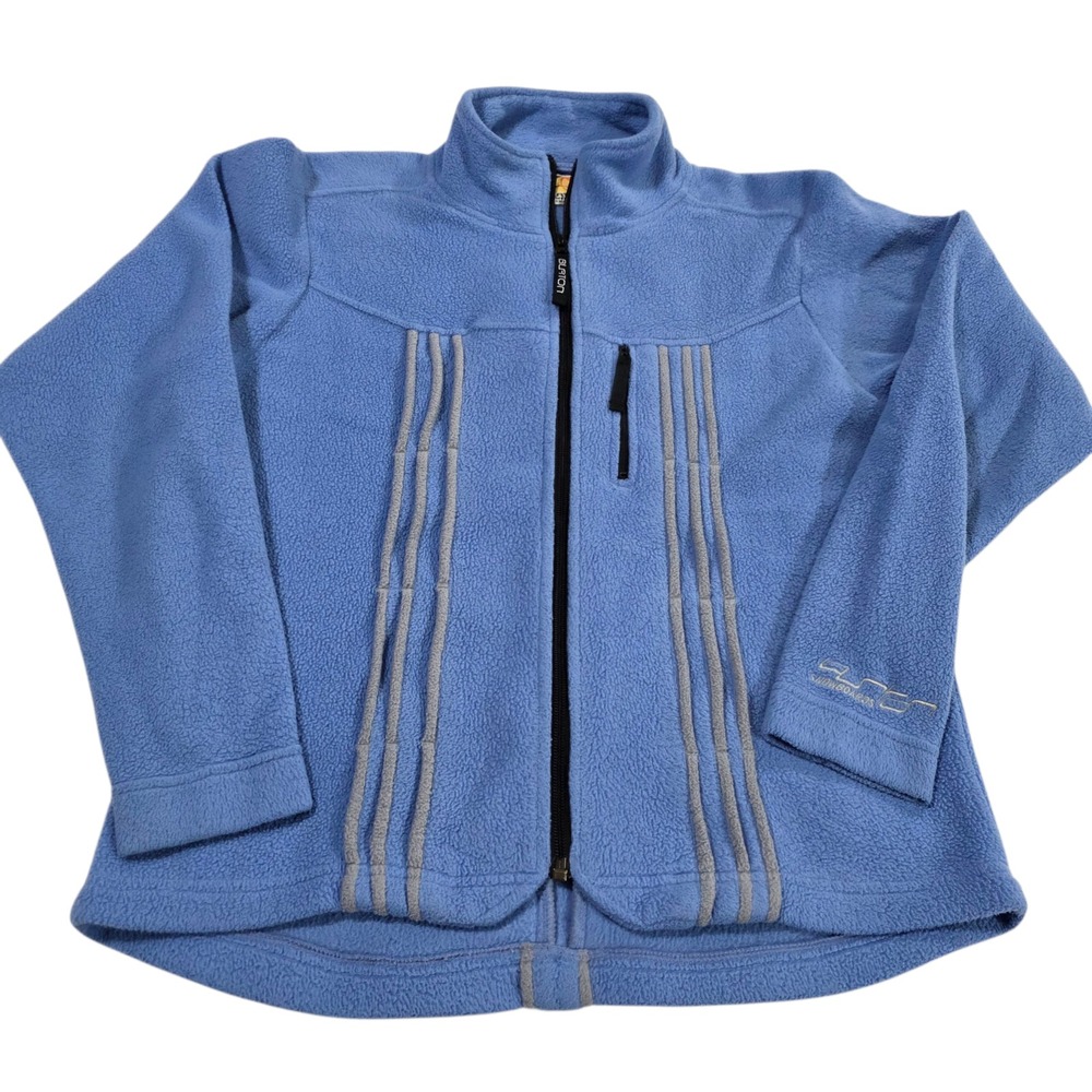Burton Thermalayer Fleece Jacket Womens M Blue Full Zip Long Sleeve Snowboarding
